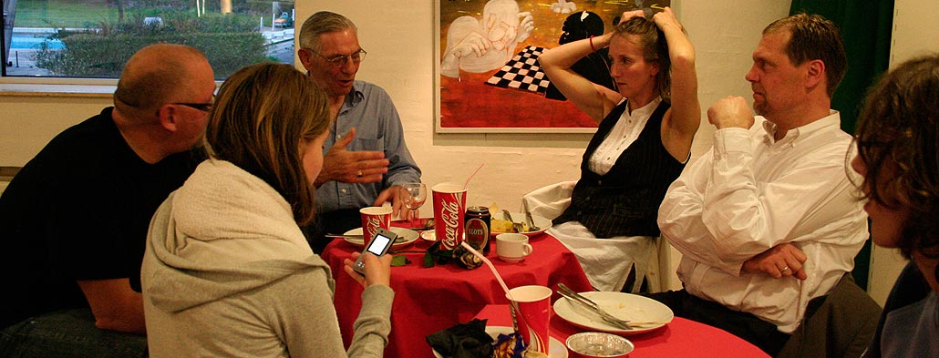 Jann, Bedstefar, Sanne, Gert, L&aelig;rke og Nicolai