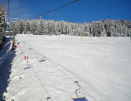 Sol over pisterne i Saalbach