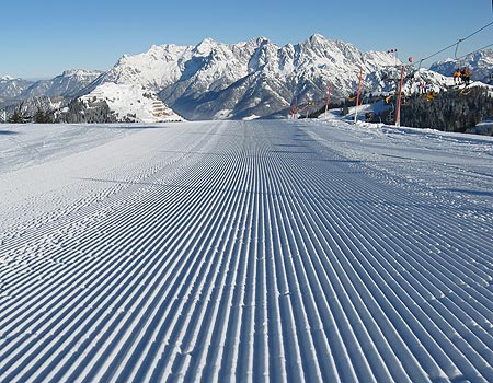 Præpareret piste i Saalbach